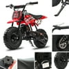 FRP DB002 50 CC 2-Stroke Dirt Bike, Mini Kid Dirt Bike W/ EPA Approved Gas Powered Engine for Kids over Age 8, Upgrade Tires for Off-Road Dirt Bike, Red