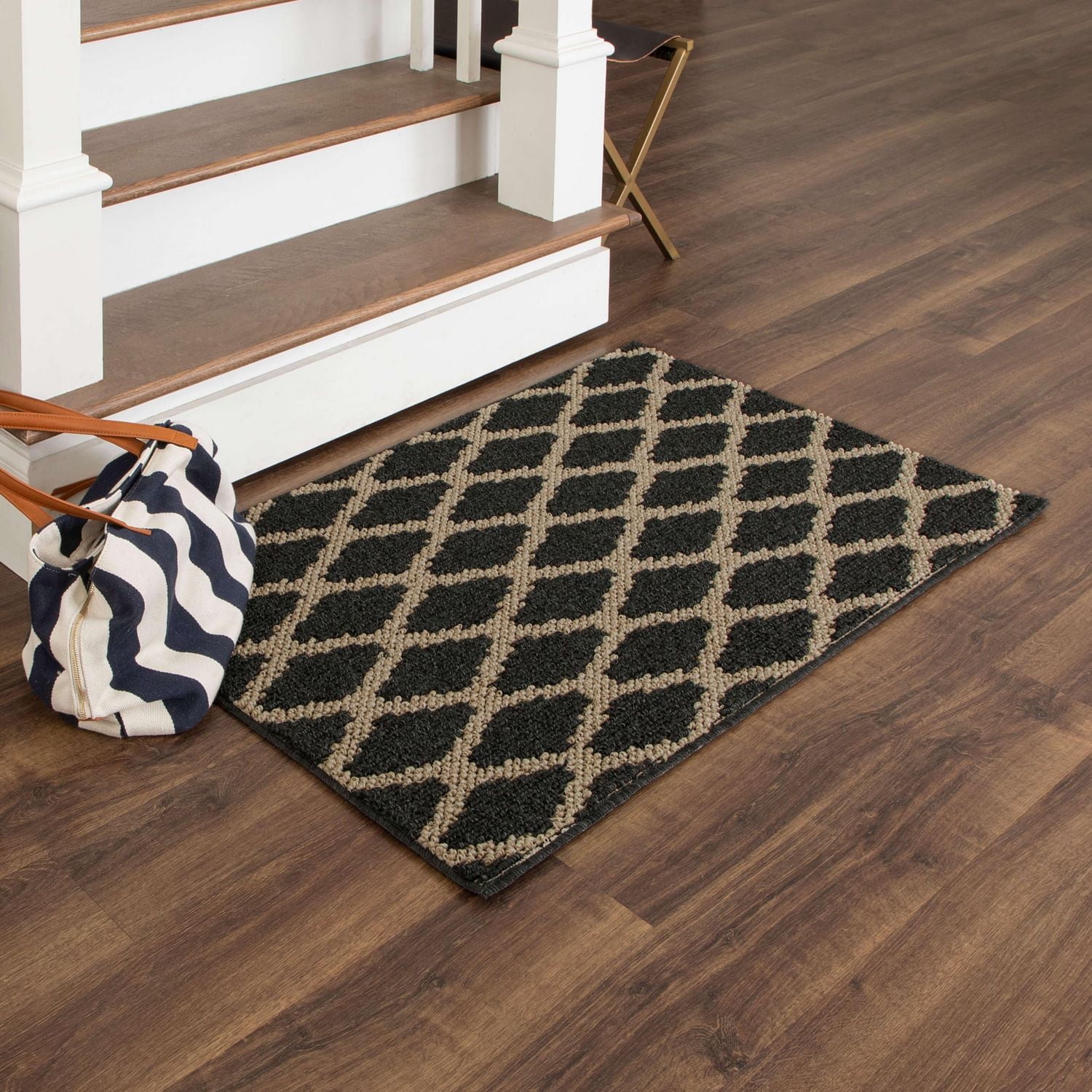 Mohawk Home - Tapis touffeté en polyester à motif de losanges, praline/havane