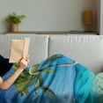 thumbnail image 3 of Ocean Soft Flannel Fleece Throw Blanket, Kood Island Thailand Journey Vacation Heaven Travel Destination in Asia, Cozy Plush for Indoor and Outdoor Use, 50" x 60", Blue Green Pale Brown, by Ambesonne, 3 of 5