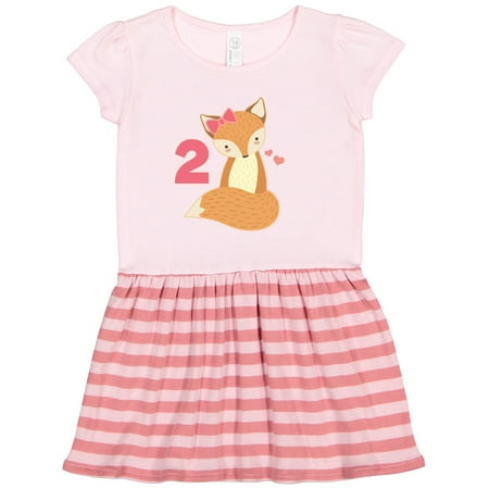 

Inktastic 2nd Birthday Woodland Fox 2 Year Old Gift Toddler Girl Dress