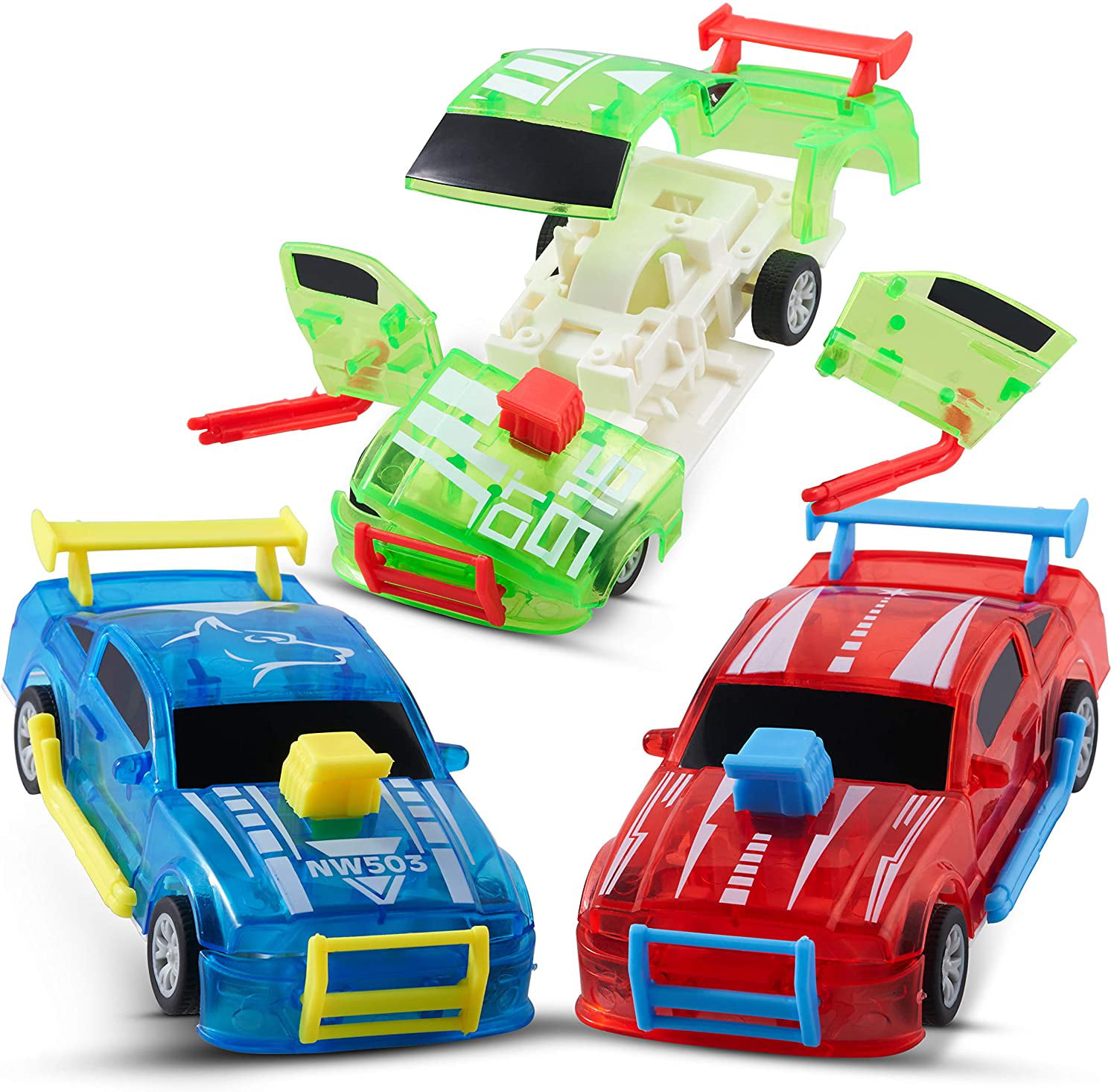 Syolee 30 Pack Pull Back Vehicles Friction Powered Car Toys Mini Assorted Vehicles Race Car Toy Party Favors Cake Decorations for Kids Toddlers Boys Child