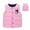 Pink, variant on GYRATEDREAM Toddler Boys Girls Lightweight Down Vest Kids Winter Warm Button Sleeveless Vest Outwear Children Reversible Puffer Jacket Coat for 4-10 Years