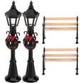 thumbnail image 1 of CIMAXIC tiny lamp 4pcs Miniature Street Light Mini Bench Set 1:12 Scale Tiny House Accessories,4.72"X0.98"X0.98", 1 of 4
