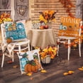 thumbnail image 4 of Fall Pumpkin Pillow Covers 18x18 Set of 4, Giving Thanks Stripe Polka Dots Farmhouse Decorations Blue Autumn Farm Truck Pillows Decor Outdoor Throw Cushion Case for Sofa Home Couch, 4 of 6