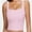 Pink, variant on Women Cropped Tank Tops Sleeveless Square Neck Tanks Basic Crop Tops
