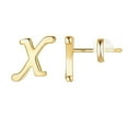 thumbnail image 2 of Fiaya Women Creative Fashion Earrings for Women, Gold 26 English Letters Earrings, Jewelry Gifts for Daughter Sister (X), 2 of 4