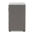thumbnail image 4 of Baxton Studio Contemporary Upholstered 3-Drawer Nightstand by  Grey, 4 of 5