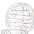 thumbnail image 5 of bali & pari Kallima Modern Bohemian White Natural Rattan Peacock Chair, 5 of 6