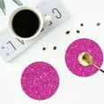 thumbnail image 5 of Bingfone Vintage Rose Red Glitter Leather Drinks Coasters With Set Of 6,Suitable For Home Kitchen,Coffee Cup Coasters Home Gift, 5 of 9