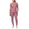 thumbnail image 1 of Adar Pro Movement Booster Scrub Set For Women - Sweetheart V-Neck Scrub Top & Yoga Jogger Scrub Pants, 1 of 7
