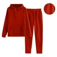 thumbnail image 2 of FAVIPT Womens Track Suits 2 Piece Set with Hoodie Drawstring Baggy Pullover Jogger Workout Long Pant with Pockets Lounge Fall Fashion Tracksuit Red,XL, 2 of 8