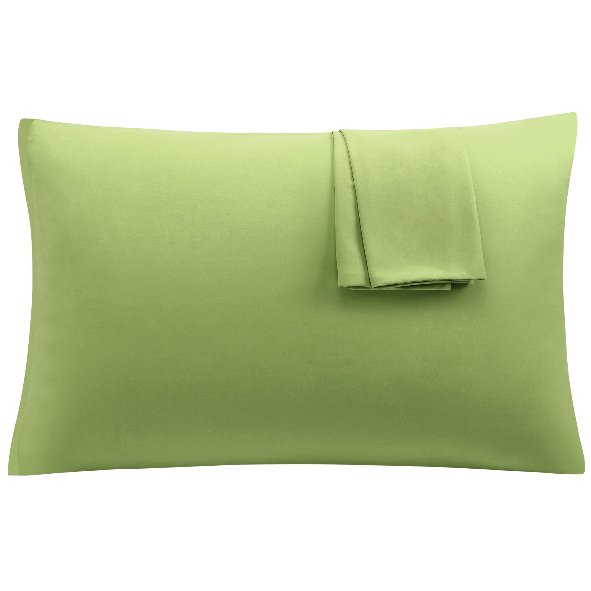 PiccoCasa Luxury 1800 Soft Microfiber Pillowcases 2PCS Pillow Case Zippered, Wrinkle Resistant, Sage, Standard