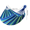 thumbnail image 3 of Camping Gear Savings! Uhuya Single Hammocks Cotton Canvas Hammocks Portable Camping Hammocks with Carrying Bag Two Metal Carabiner Rope Suitable for Travel Yard Garden Indoor Outdoor Patio Blue, 3 of 8