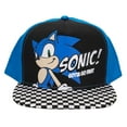 thumbnail image 2 of Sonic The Hedgehog Youth Checkered Flat Bill Adjustable Snapback Hat Cap, 2 of 5