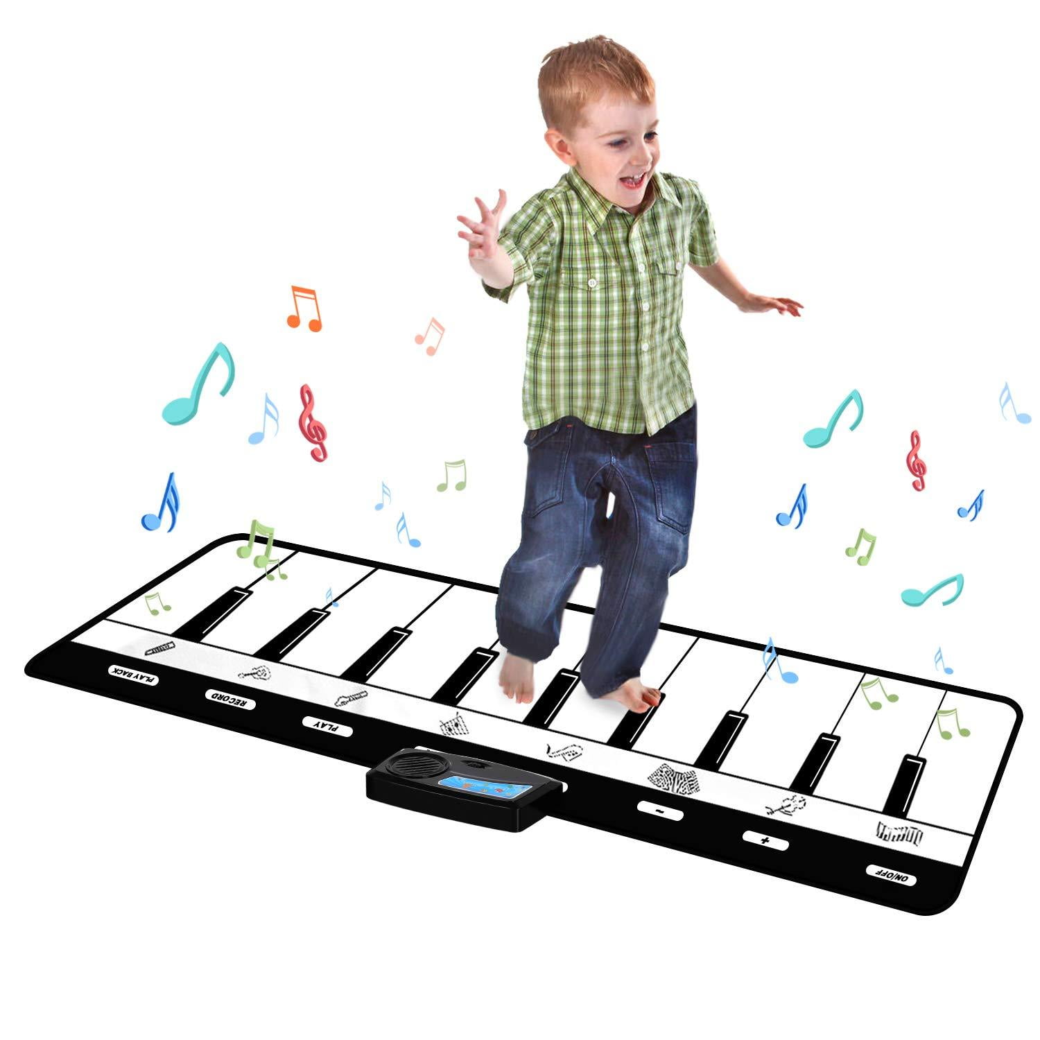 Kids Piano Mat, Keyboard Play Mat, Floor Piano Mat for Kids, Musical
