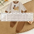 thumbnail image 4 of mgoYE Toddler Boy Fall Clothes 3t 4t 5t 6t Thanksgiving Outfits Football Turkey Embroidery Pullovers Sweatshirt + Pants Set(Brown,4-5 Years), 4 of 9