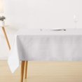 thumbnail image 2 of Deconovo Mantel resistente al agua, blanco, 137 cm de ancho x 137 cm de largo, cuadrado, de lino sintético, para comedor (1 pieza), 2 of 7