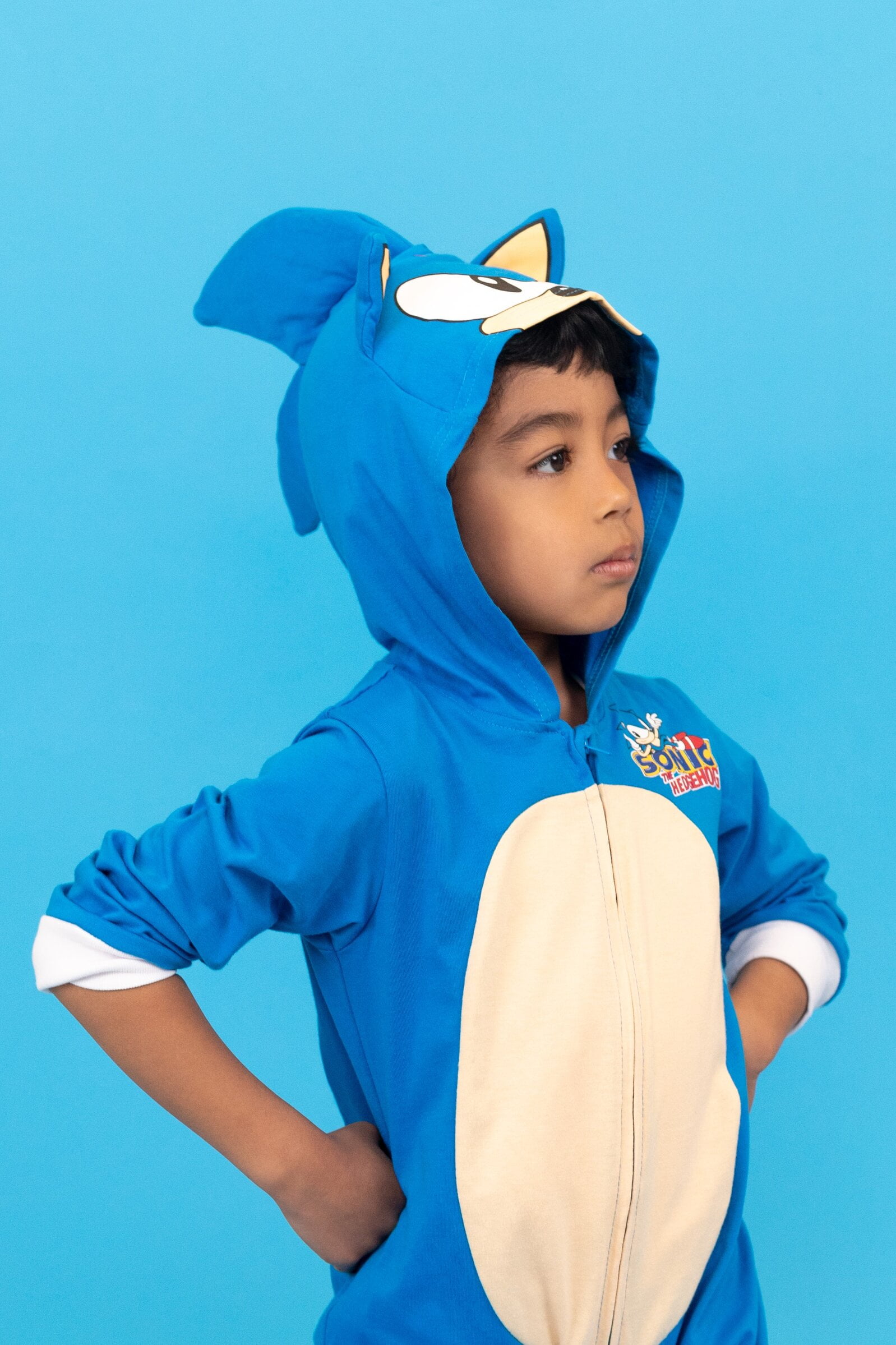 SEGA Sonic The Hedgehog Big Boys Zip Up Coverall Toddler to Big