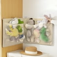 thumbnail image 1 of Bolsa de almacenamiento colgante, organizador de malla de pared, bolsa plegable de gran capacidad, para sala de estar, tela transpirable, para guardar ropa y juguetes, 91 x 61 x 30 cm, para, 1 of 7