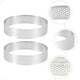 thumbnail image 3 of 2pcs anillos redondos anillos de pastel de acero inoxidable anillos de mousse de metal gadget para hornear, 3 of 4