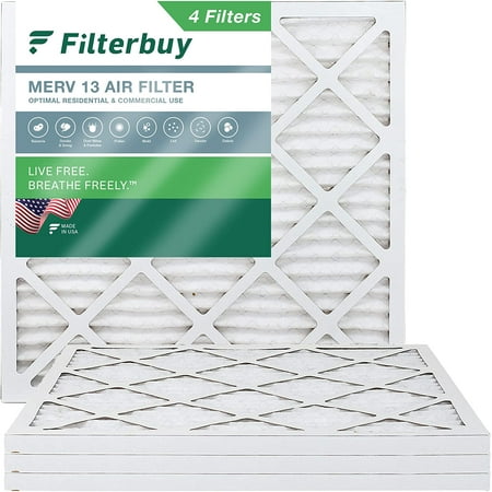 

Filterbuy 16x16x1 MERV 13 Pleated HVAC AC Furnace Air Filters (4-Pack)