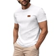 thumbnail image 2 of Klisyaur Men Short Sleeve Tops Casual Fashion Loose Crewneck Textured Shirt Summer Dressy Shirts, 2 of 7