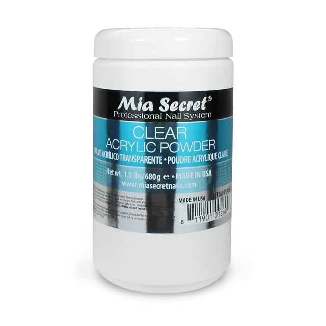 Polvo acrílico Mia Secret Clear 710 ml (24 oz) fabricado en EE. UU.