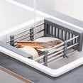 thumbnail image 4 of Dish Drainer Expandable Kitchen Sink Bowl Basket Dish Filter Multifunctional Kitchen Sink Dish Rack, 4 of 6