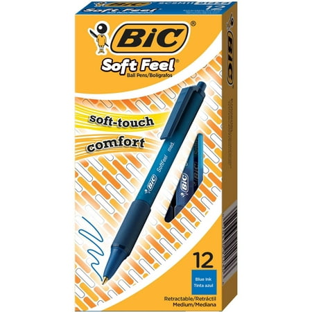 UPC 070330914346 product image for BIC Soft Feel Retractable Ball Pens  Medium Point (1.0 mm)  12-Count | upcitemdb.com