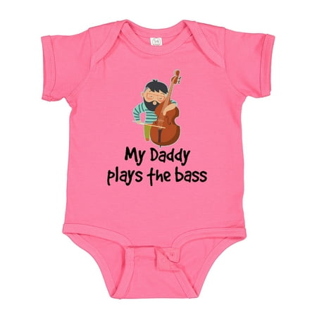 

Inktastic String Bass My Daddy Plays the Bass Gift Baby Boy or Baby Girl Bodysuit