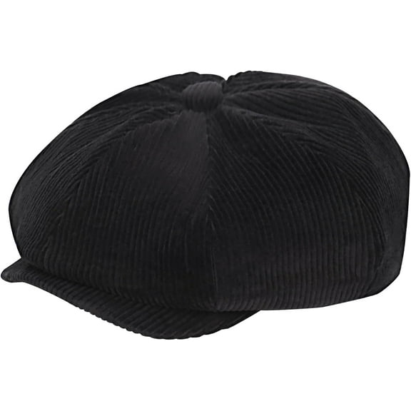 8 Panel Newsboy Cap for Men Beret Hat Black Newsboy Hat Vintage Beret Cap Men Corduroy Hats for Women Men Gorras para Hombres