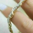 thumbnail image 3 of Tennis Wedding Bracelet 5.30 CT Round Cut White Moissanite 14K Yellow Gold Plated, 3 of 3