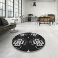 thumbnail image 4 of Ahgly Company Machine Washable Indoor Square Transitional Night Black Area Rugs, 7' Square, 4 of 7
