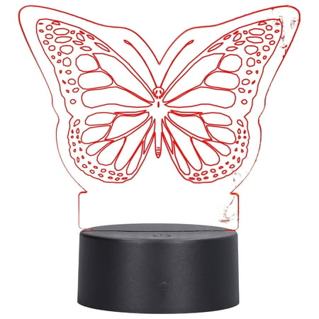 

2024 3D Night Light Colorful Flashing Touch 3D LED Art Butterfly Night Light Bedside Lamp Children s Birthday Gift 6