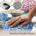 thumbnail image 6 of ODIKA 2'x3' Washable Doormat Hydrangea Botanical Plaid Lattice Pink Cluster Eucalyptus Border for Entryway, Kitchen, Laundry Room, Non-Slip, Low Pile, 6 of 7