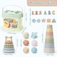 thumbnail image 5 of Baby Toys 6-12 Months, Montessori Shape Sorter & Stacking Rings & Cups & Sensory Balls, Teething & Stacking Toys for 6+ Months, Neutral Color Gift for Boys Girls, 5 of 8