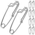 thumbnail image 2 of 10 clips de acero inoxidable para línea de pesca, pasadores de ojo para pesca marítima, conectores rápidos, hebillas para pesca en barco, 2 of 8
