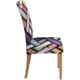 thumbnail image 3 of RYLABLUE Abstract Plaid Diagonal Stretch Chair Cover Protector Seat Slipcover for Dining Room Hotel Wedding Party Set of 4, 3 of 5