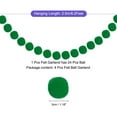 thumbnail image 2 of Uxcell 4Pcs Felt Ball Garland Dark Green Pom Pom Garland Handing Balls 8.2 Feet Long 24 Balls for Christmas, 2 of 6