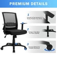 thumbnail image 6 of Topcobe Adjustable Mid Back Mesh Office Chair with Lumbar Support, Home Office Chair, Office Furniture Chairs, 6 of 8