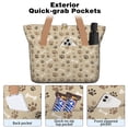 thumbnail image 2 of Tote Bag for Women - Brown Dog Paw Footprint Bone Shoulder Bag - Large Utility Work Duffle Bag with Zipper Handbag for Travel, Work, Sprots, 2 of 5