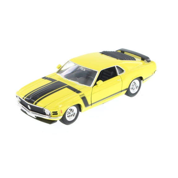 1970 Ford Mustang, Yellow - Welly 22088 - 1/24 Scale Diecast Model Toy Car (Brand New, but NOT IN BOX)