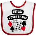 thumbnail image 3 of Inktastic Future Poker Champ Boys or Girls Baby Bib, 3 of 4