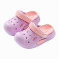 thumbnail image 5 of HCNTES Unisex Slides for Girls Boys Comfortable Slippers Slides Non-slip Shower Shoes House Fashion Thick for Indoor & Outdoor(Light Purple,8), 5 of 5