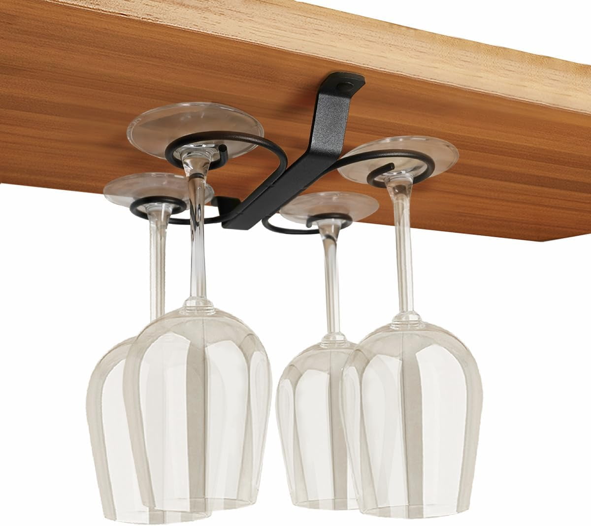 3 Pack Wine Glass Holder Under Cabinet White Stemware Storage Rack  Organizer - Walmart.com