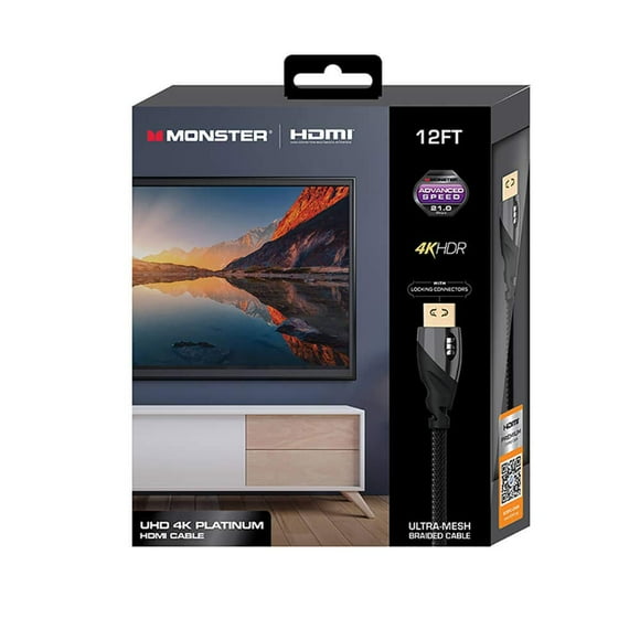 Cable HDMI Monster Platinum de alta velocidad de 12 pies (3,6 m)