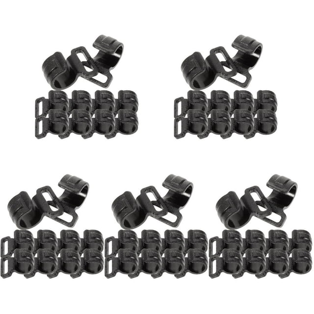 LEEYNEER 50 pcs Camping Tent Hooks Canopy Windproof Hooks Plastic Connection Hooks Pole Hooks