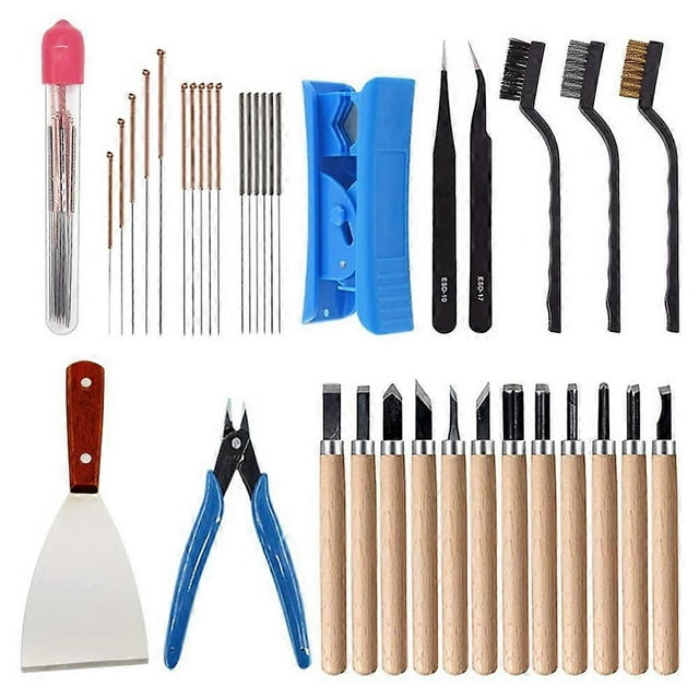 35 Pcs 3D Printer Tool Kit Debur Tool Cleaning and Removal Tool for 3D Printing Model Removing, Clea