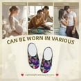 thumbnail image 7 of Fotbe Paint Butterflies Pattern Women's Fuzzy Curly Fur Memory Foam Loafer Slippers Indoor Outdoor Slippers Winter Home Shoes-35/36, 7 of 7