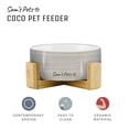 thumbnail image 5 of Sam's Pets Coco Single Pet Bowl with Wood Stand 5.11'' in Light Gray - 6.3, 5 of 5